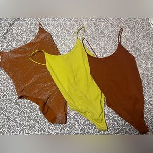 Fitted spaghetti-strap bodysuits